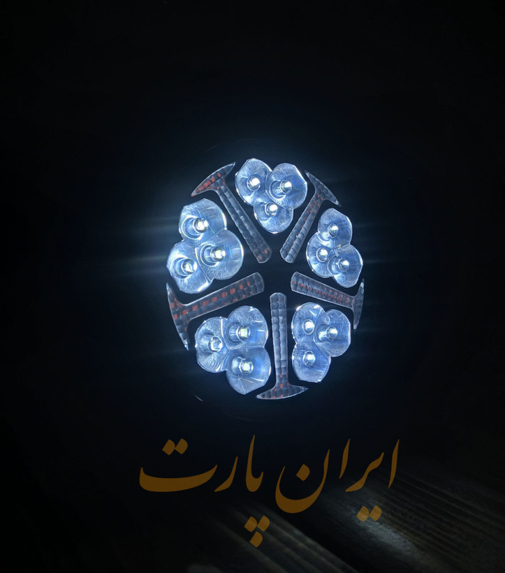 پروژکتور گرد 15لنزه نورسان 4حالته اصلی برند نورسان(بسته ۱عددی)
